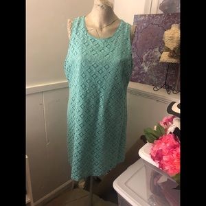 Aqua lace dress